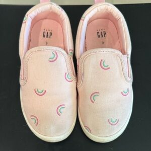 GAP Pink Rainbow Slip-On Kids Sneakers